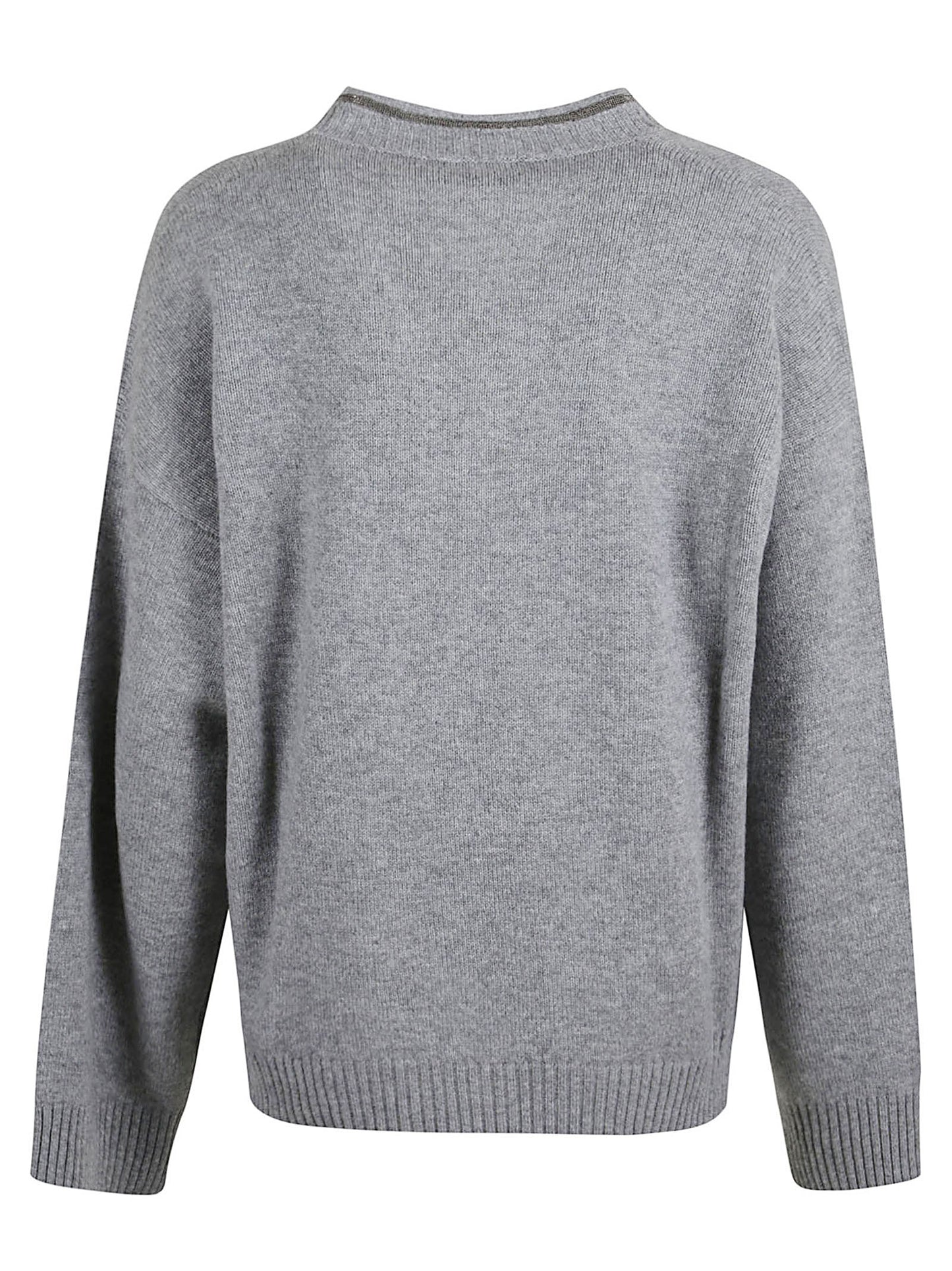 MAGLIA SCOLLO V CON DETTAGLIO LANA CASHMERE