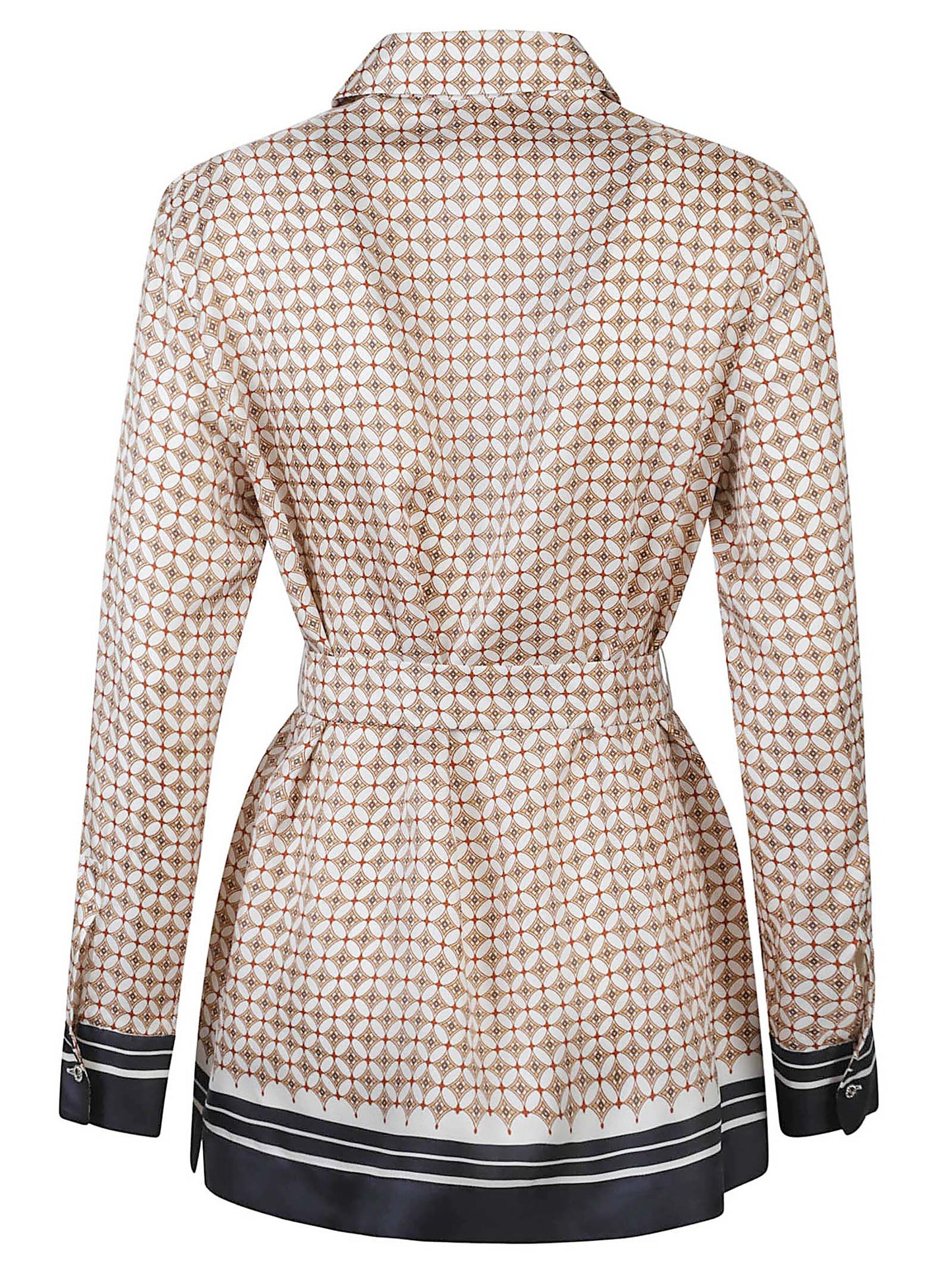 BLUSA MSTTENUTA MASCHILE CON CINTURA SETA STAMPATA