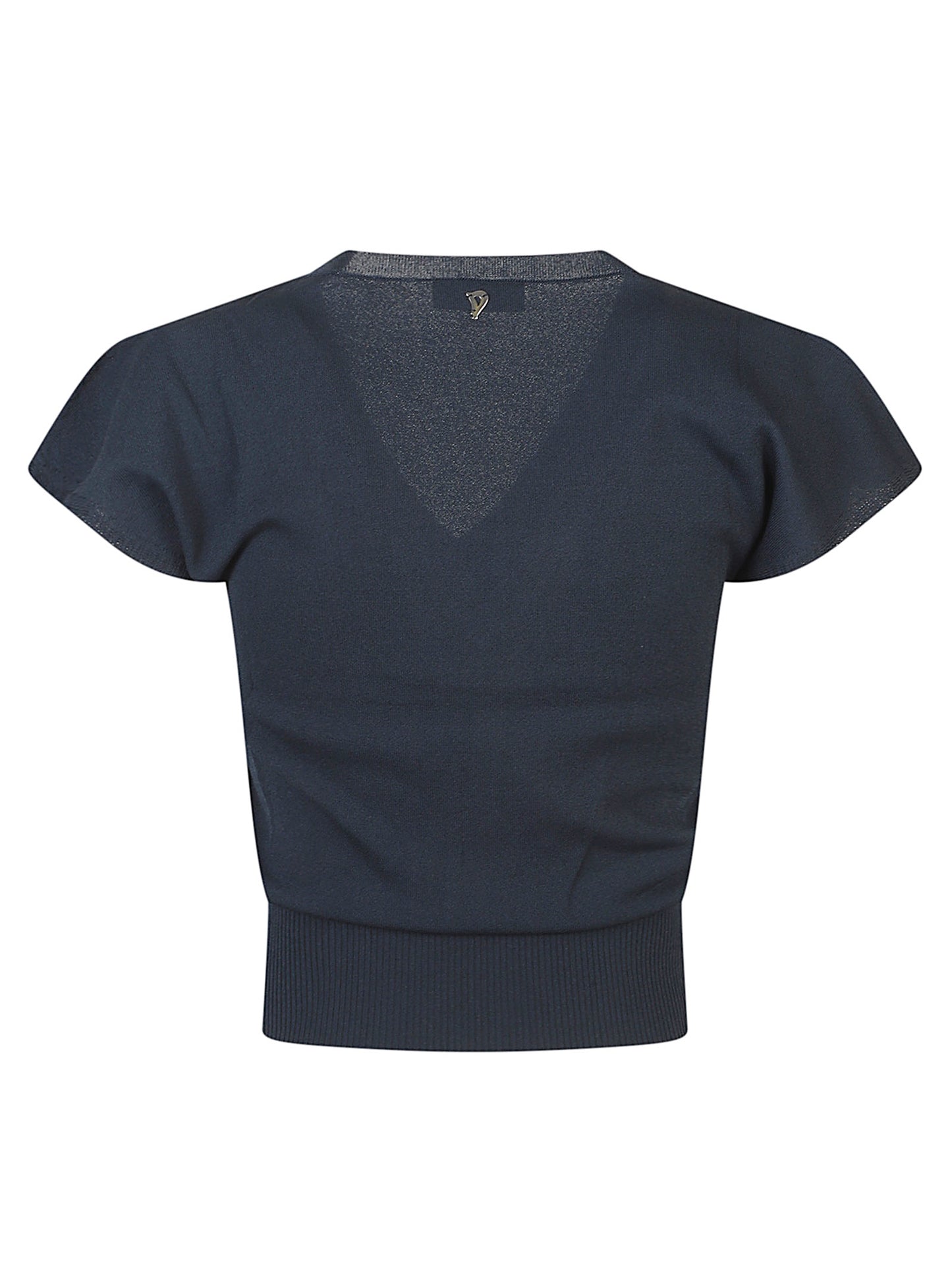 BLUSA SCOLLO V CON BORDO IN MAGLIA