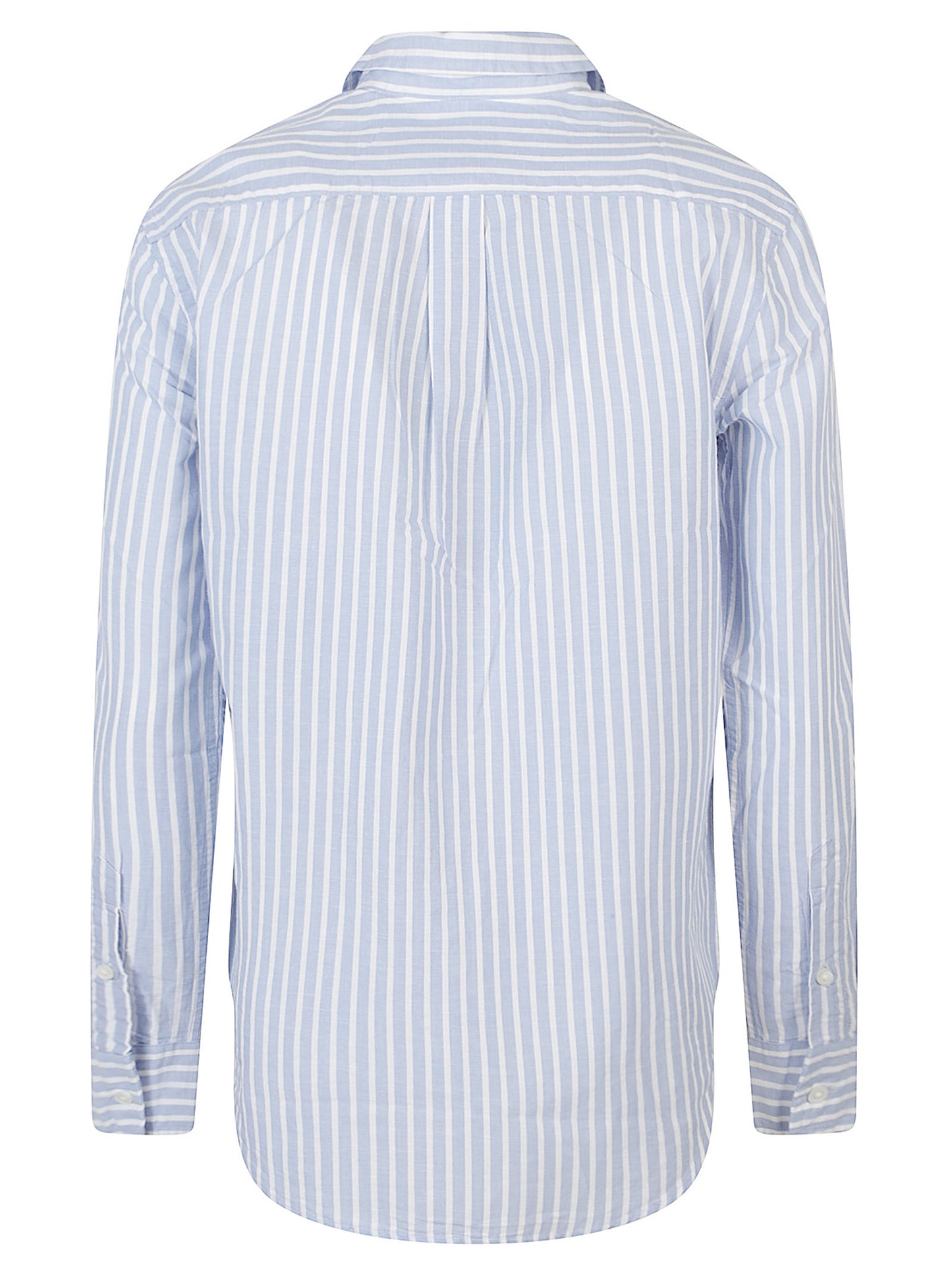 CAMICIA MASCHILE COTONE E LINO RIGATO