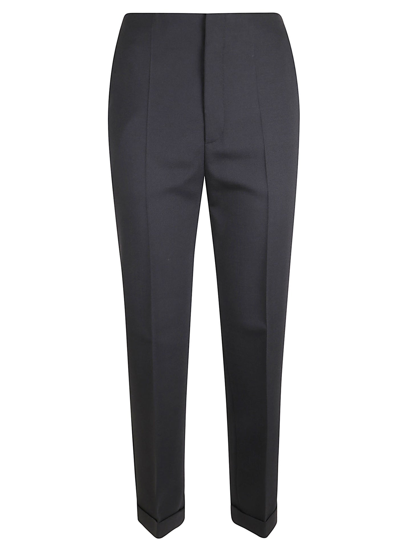 PANTALONI SIGARETTA CON RISVOLTO TROPICAL WOOL