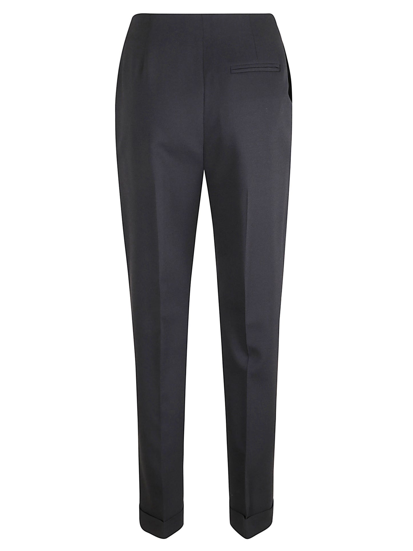 PANTALONI SIGARETTA CON RISVOLTO TROPICAL WOOL