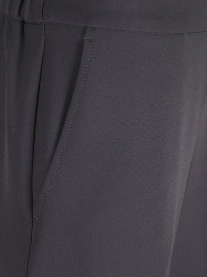 PANTALONI IN CADI A PALAZZO CON ELASTICO DIETRO