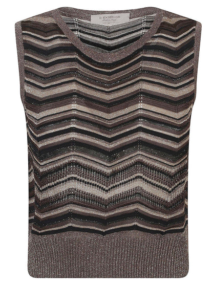 MAGLIA CHEVRON CROPPED