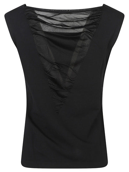 TOP IN VISCOSA CON DRAPPEGGIO