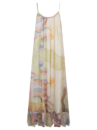 ABITO MELILU MULTICOLOR CON SPALLINE