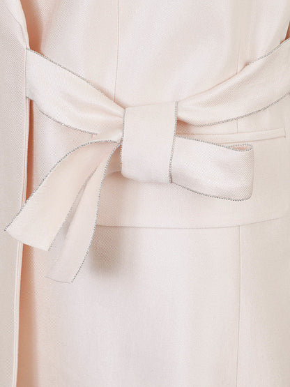 GILET LUNGO NASTRO LATERALE GABARDINA LUCIDA