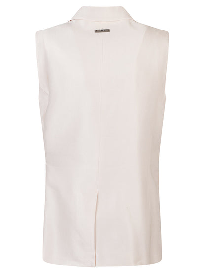 GILET LUNGO NASTRO LATERALE GABARDINA LUCIDA