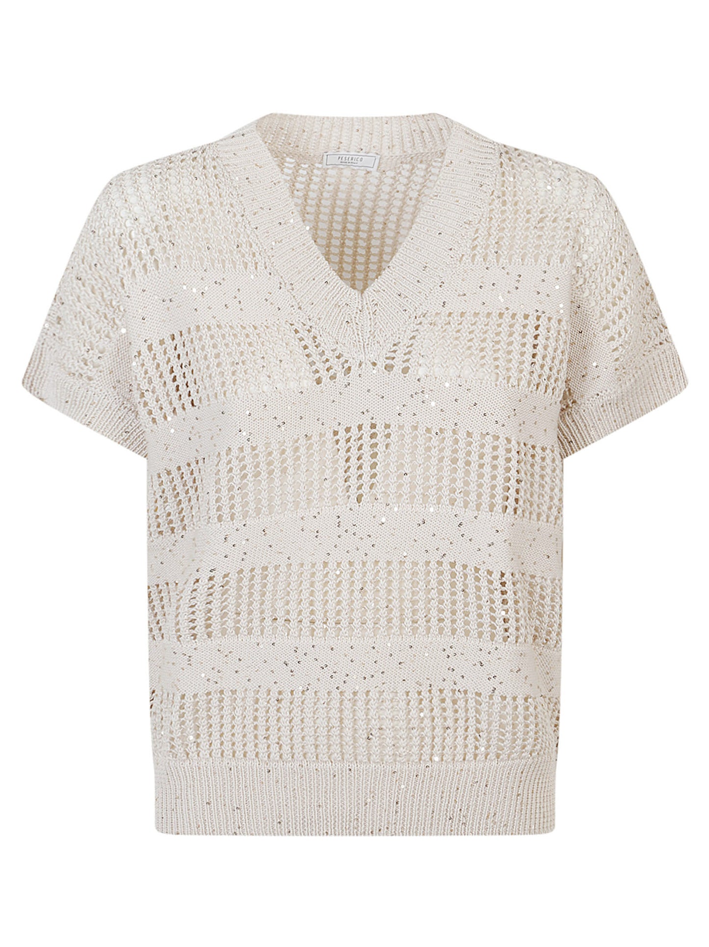 MAGLIA SCOLLO V CORDONETTO DI COTONE