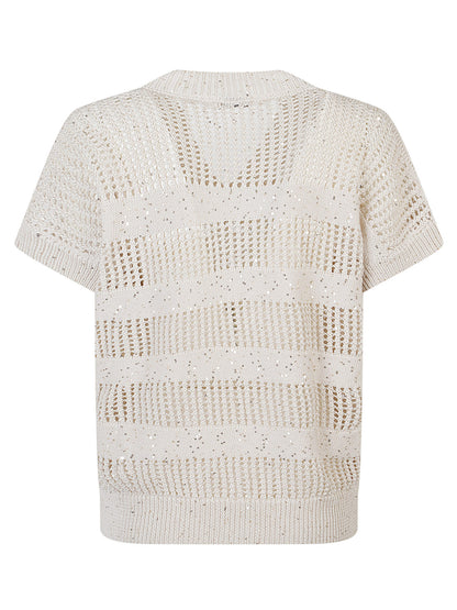MAGLIA SCOLLO V CORDONETTO DI COTONE