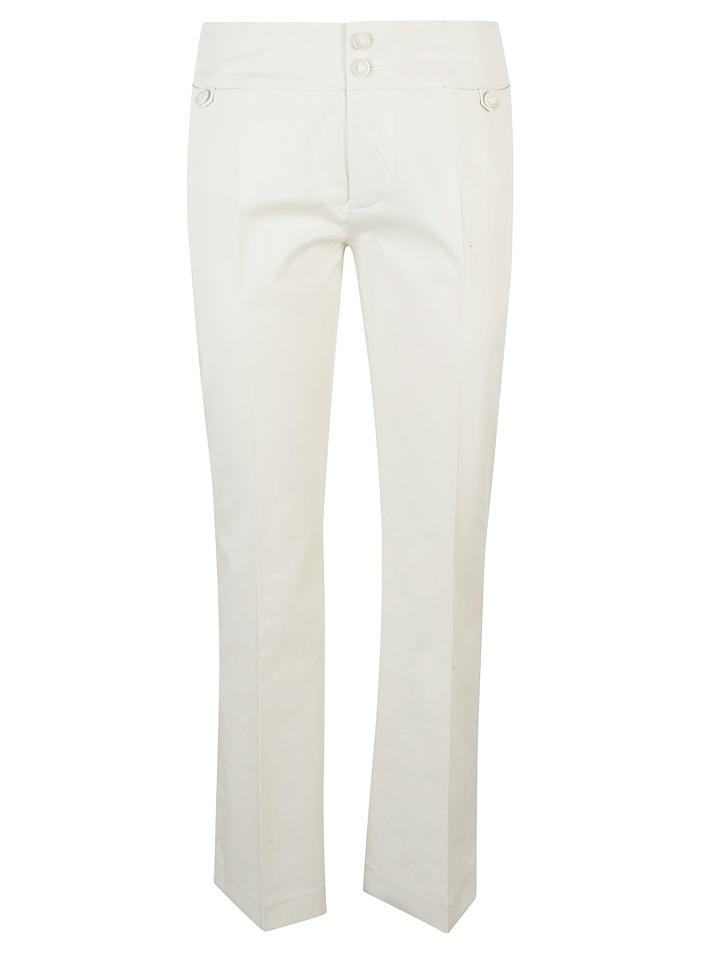 WOMEN S FLARED TROUSERS WITH WAIST DETAILS
