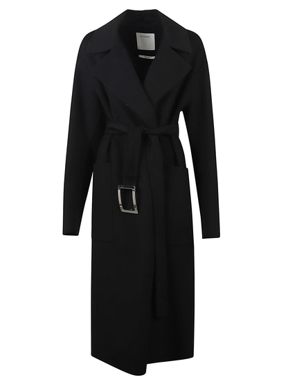 CAPPOTTO SPXCOSE DOPPIO DRAP DI LANA CON CINTURA