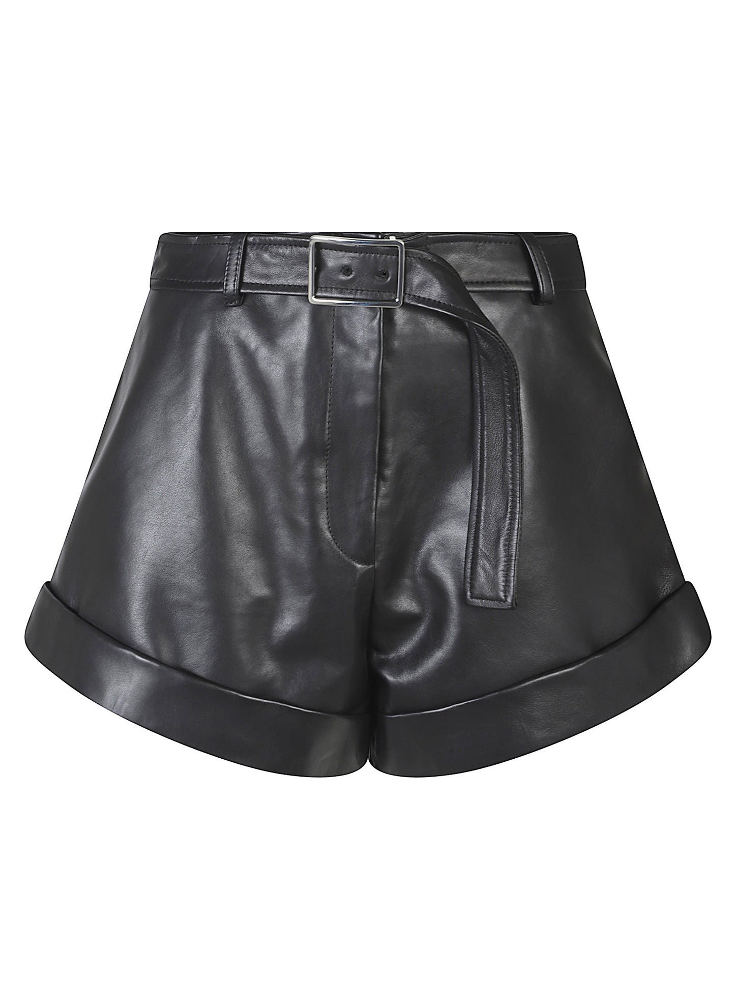 SHORT SPXVASAIO IN PELLE CON RISVOLTO