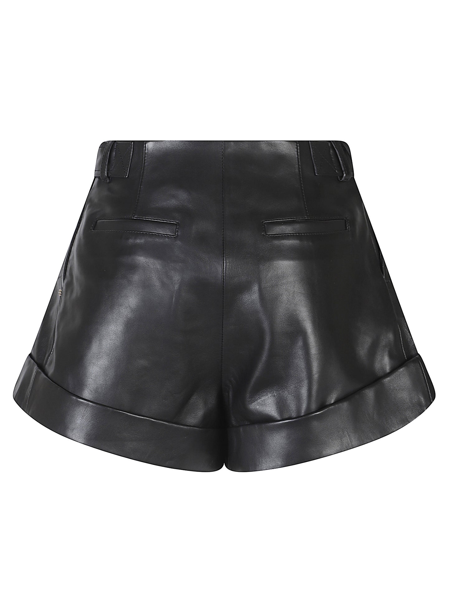 SHORT SPXVASAIO IN PELLE CON RISVOLTO