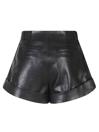 SHORT SPXVASAIO IN PELLE CON RISVOLTO