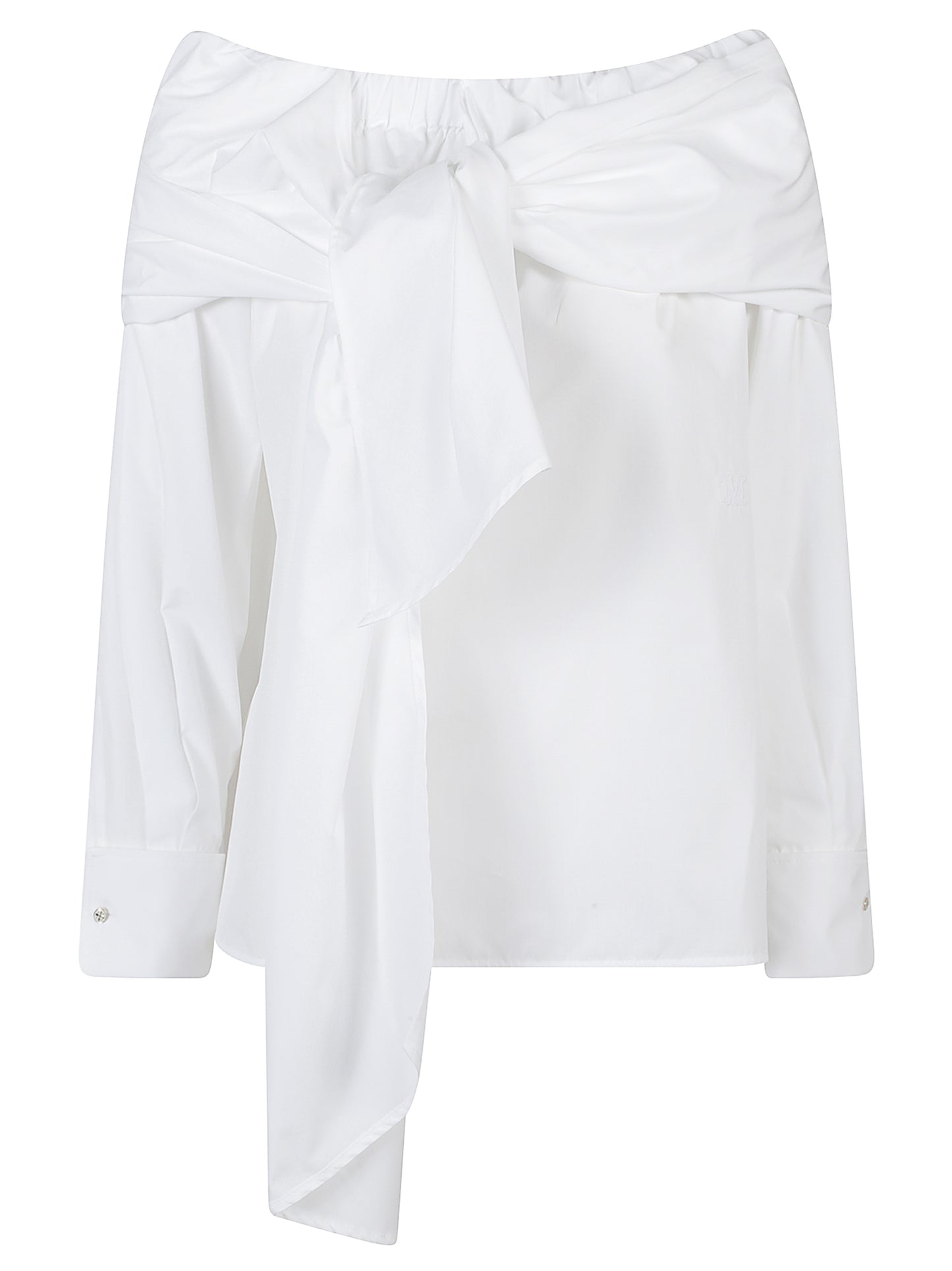 CAMICIA MXMCURVONE POPELINE COTONE SPALLA SCESA