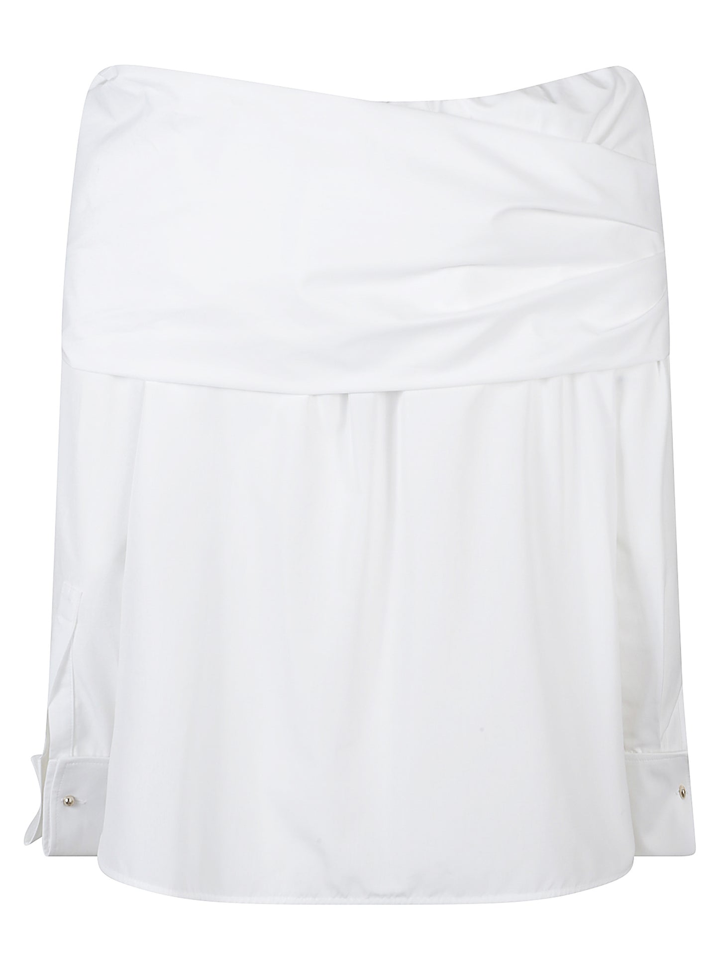 CAMICIA MXMCURVONE POPELINE COTONE SPALLA SCESA