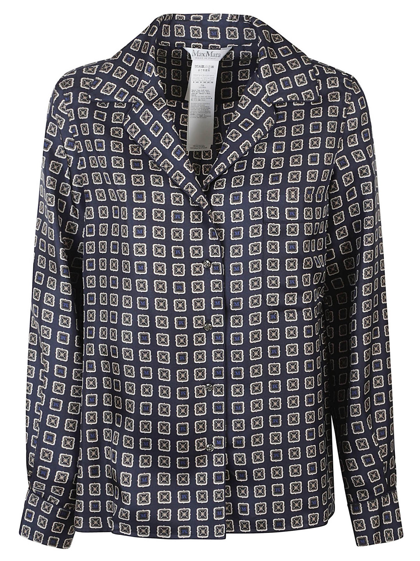 CAMICIA MXMDISCO SETA STAMPATA DISEGNO CRAVATTA