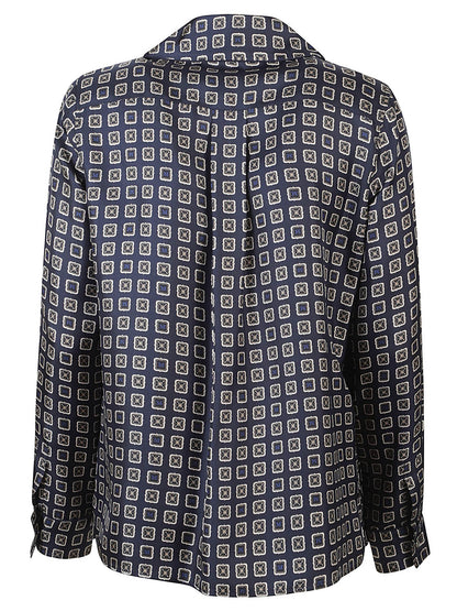 CAMICIA MXMDISCO SETA STAMPATA DISEGNO CRAVATTA