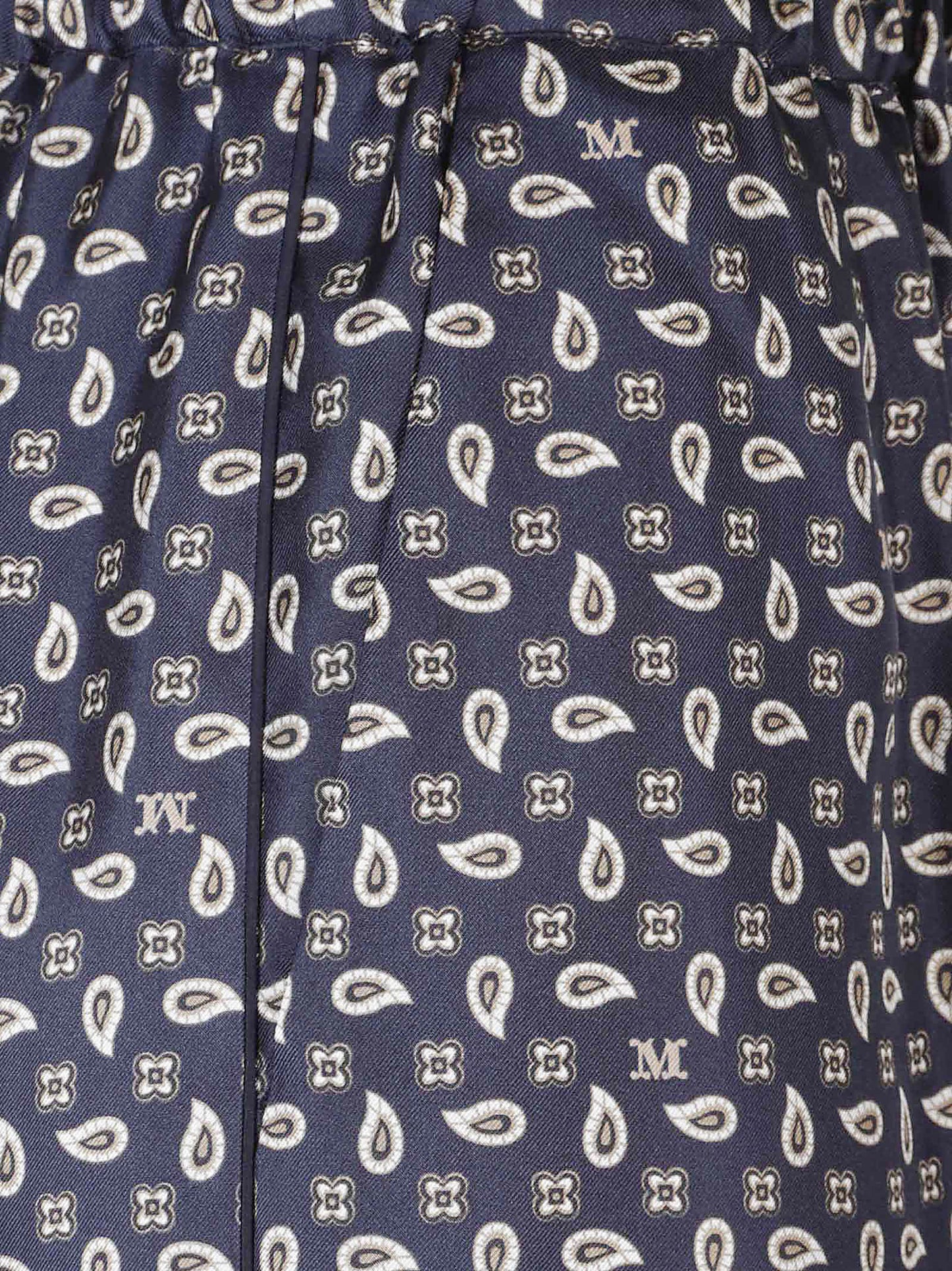 PANTALONI MXMVISCHIO  TWILL DI SETA STAMPA CRAVATTA