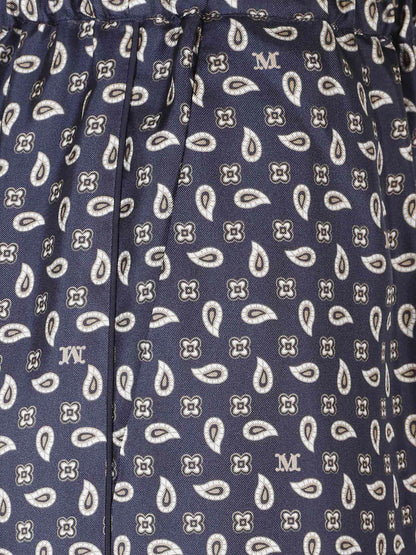 PANTALONI MXMVISCHIO  TWILL DI SETA STAMPA CRAVATTA