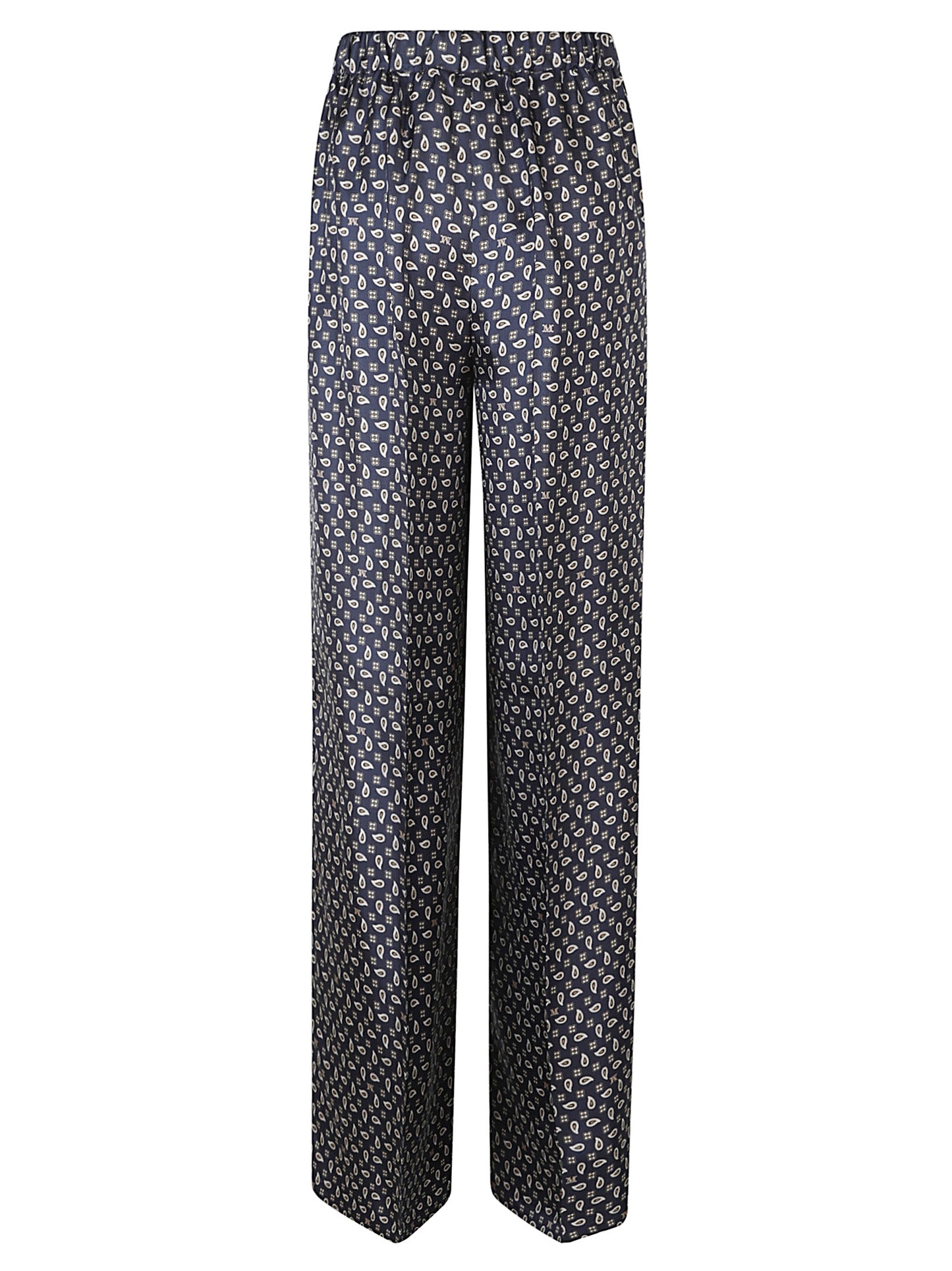 PANTALONI MXMVISCHIO  TWILL DI SETA STAMPA CRAVATTA