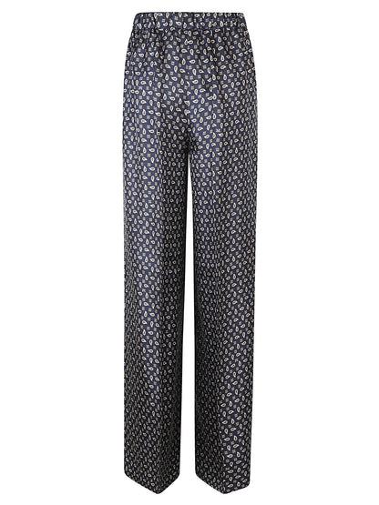 PANTALONI MXMVISCHIO  TWILL DI SETA STAMPA CRAVATTA