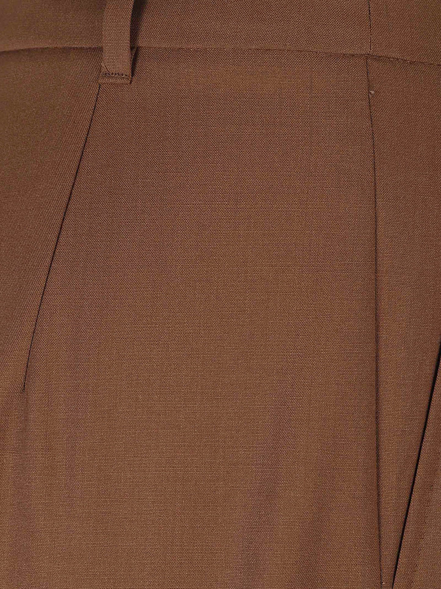 PANTALONI MSTBACIO PALAZZO CON PENCES IN LANA