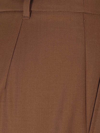 PANTALONI MSTBACIO PALAZZO CON PENCES IN LANA