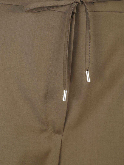 PANTALONI MSTCORONE  TELA DI LANA STRETCH CON COULISSE