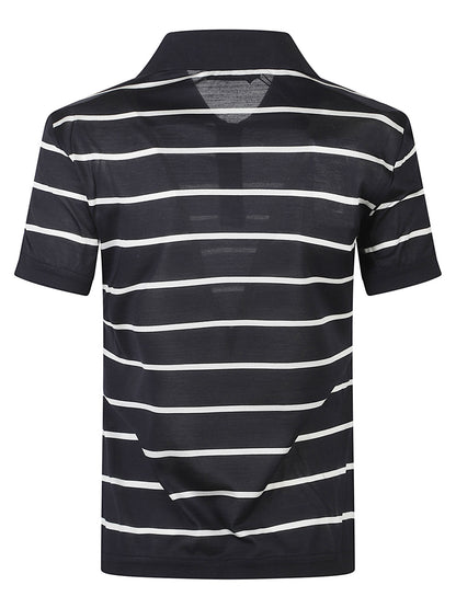 BLUSA MXPBELLICO POLO IN SETA RIGATA