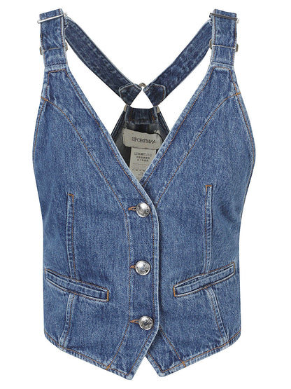 GILET SPXDAMA DENIM TRATTATO
