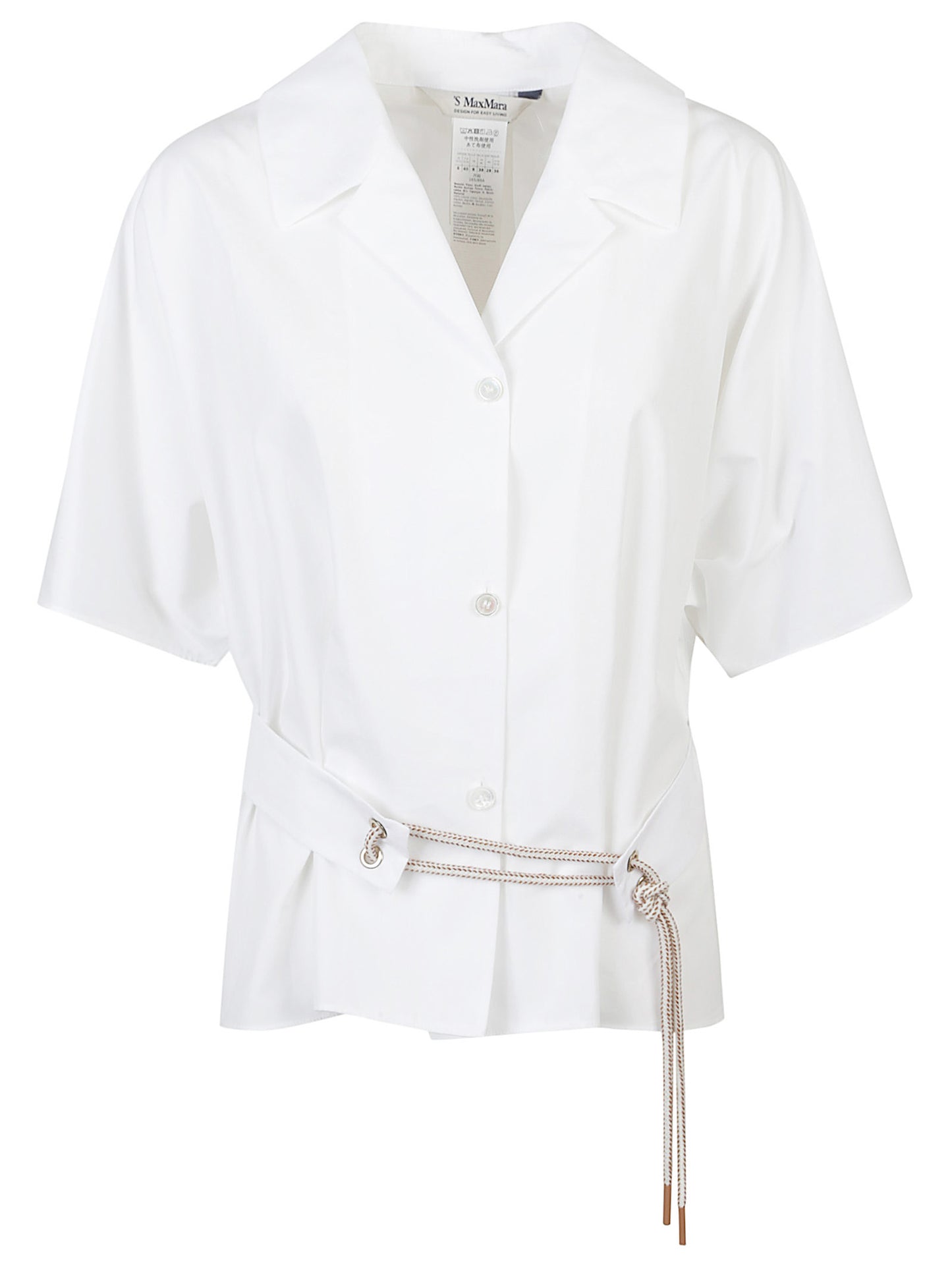 CAMICIA SMMCARISMA IN POPELINE DI COTONE CON CINTURA