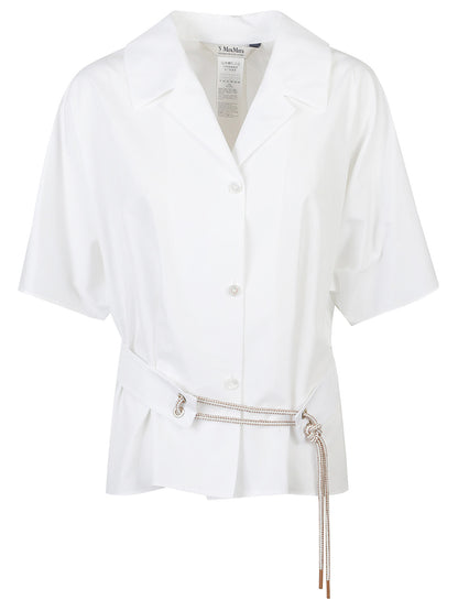 CAMICIA SMMCARISMA IN POPELINE DI COTONE CON CINTURA