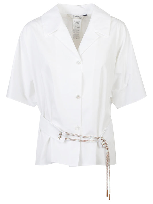 CAMICIA SMMCARISMA IN POPELINE DI COTONE CON CINTURA