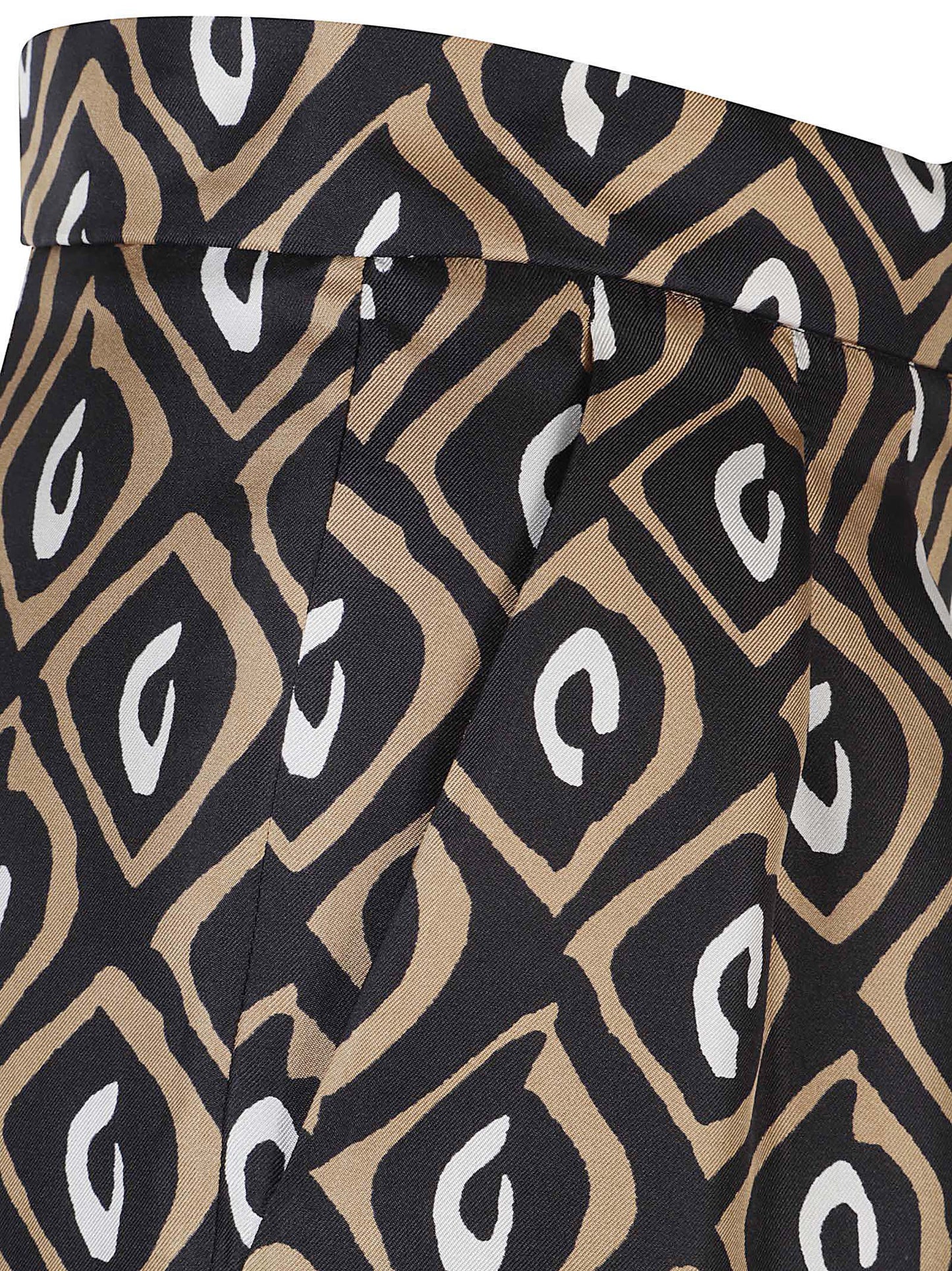 SHORTS MXMQUINOA TWILL DI SETA STAMPATA