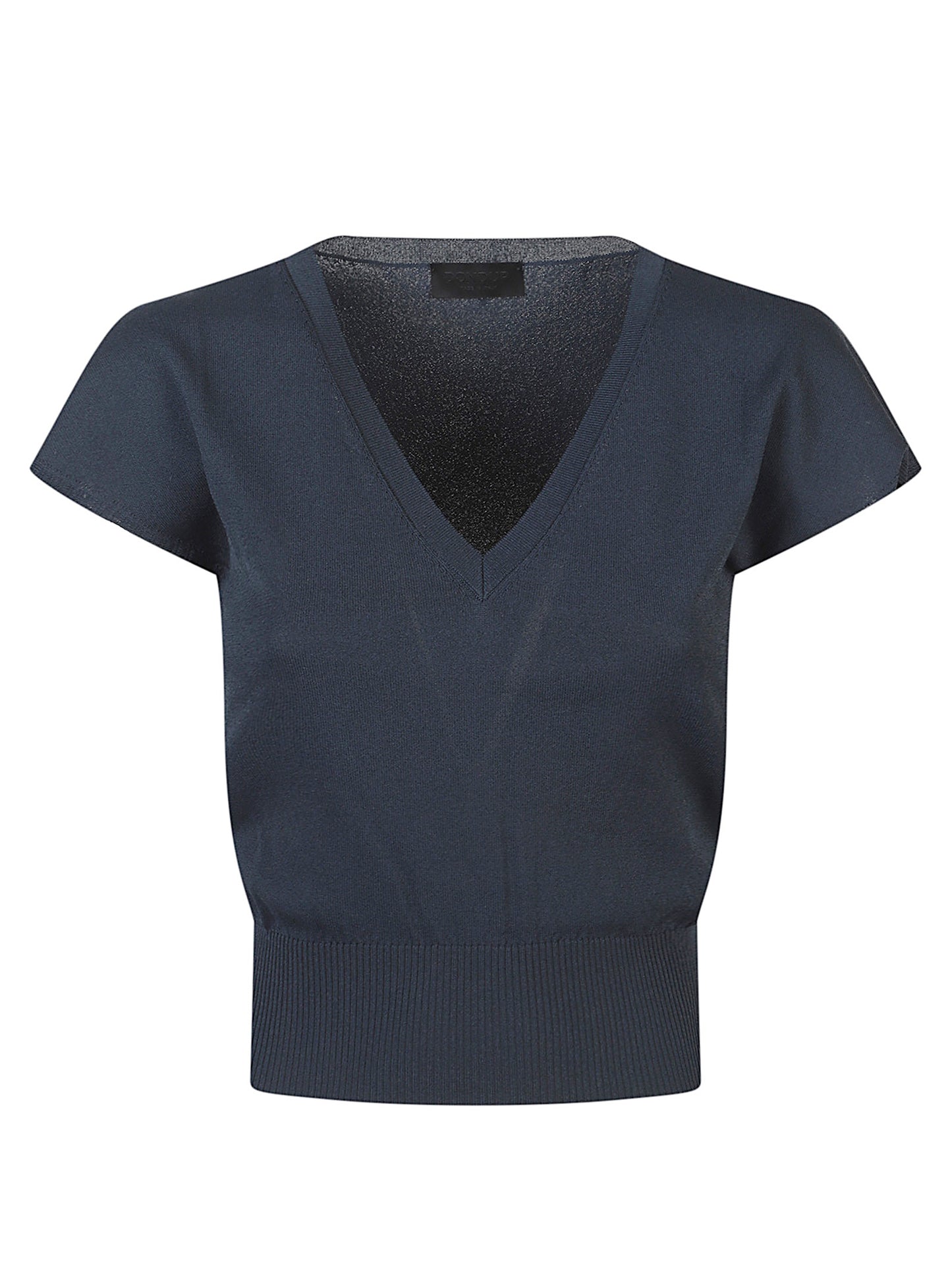 BLUSA SCOLLO V CON BORDO IN MAGLIA