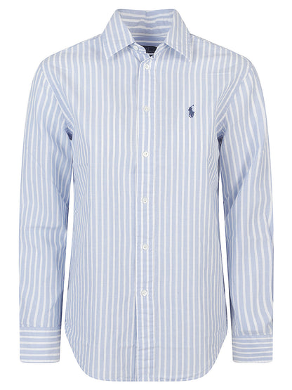CAMICIA MASCHILE COTONE E LINO RIGATO