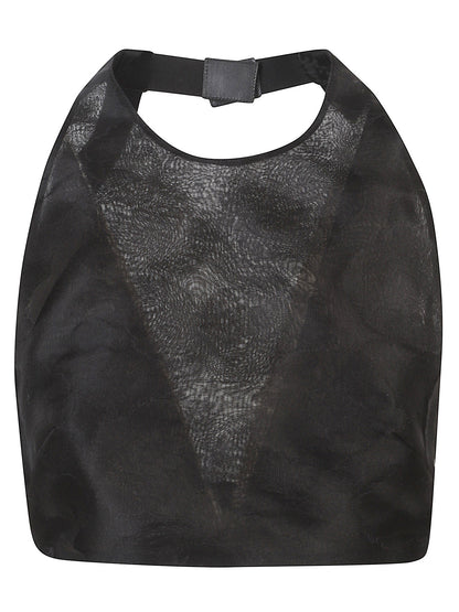 TOP MXSFUMETTO IN SETA CROP