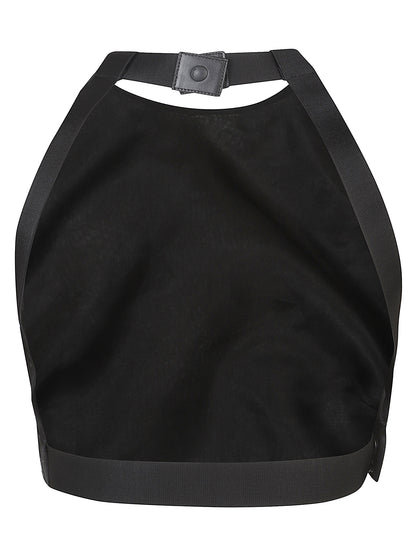 TOP MXSFUMETTO IN SETA CROP
