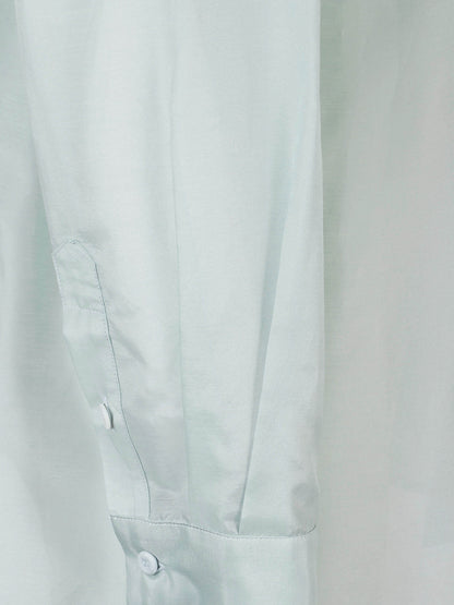BLUSA VOILE DI COTONE E SETA CON COLLETTO
