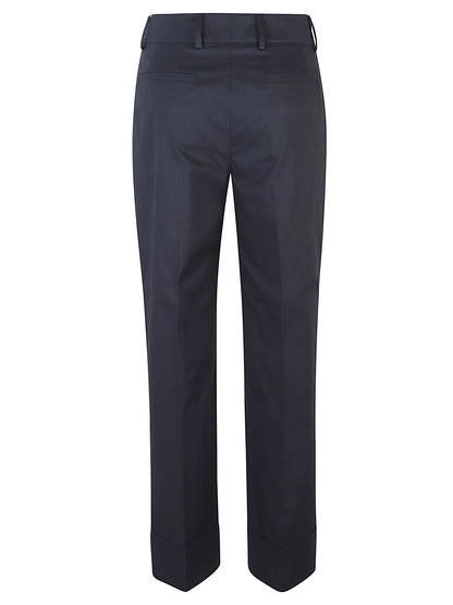 PANTALONI ARLYS CON RISVOLTO POPELINE DI COTONE
