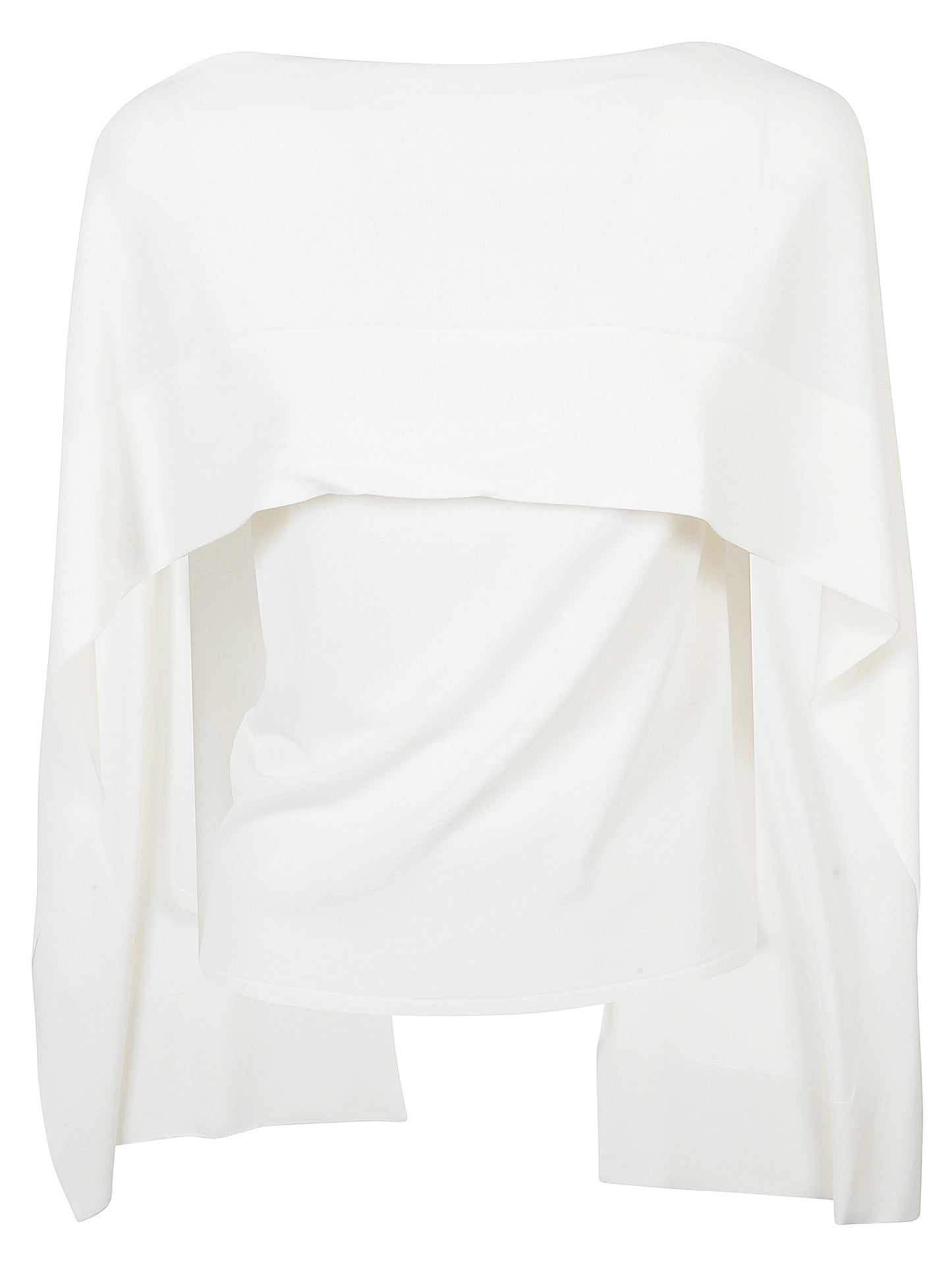 BLUSA IN VISCOSA STRETCH CON MANTELLINA