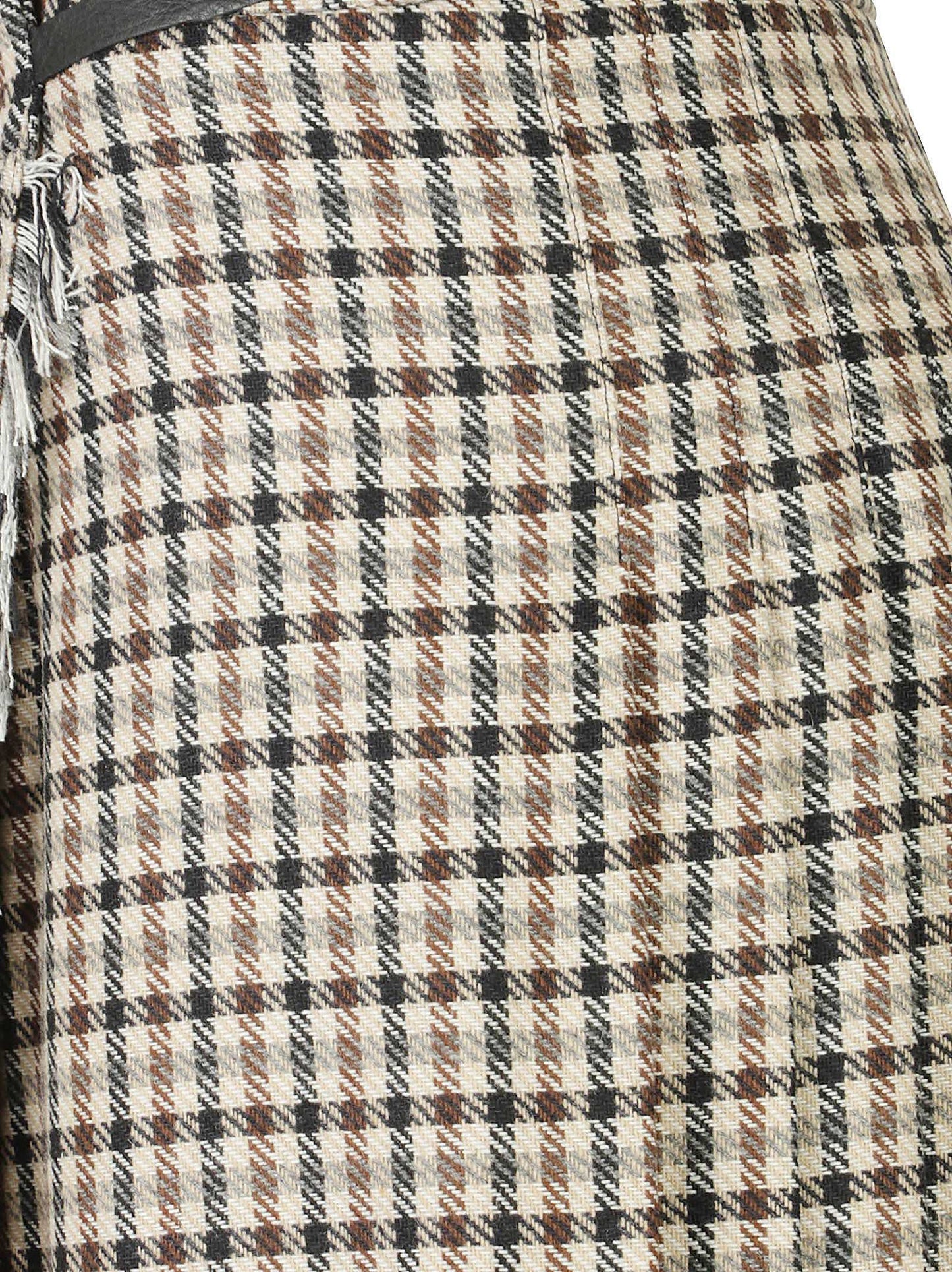 PLISSE CHECK SKIRT