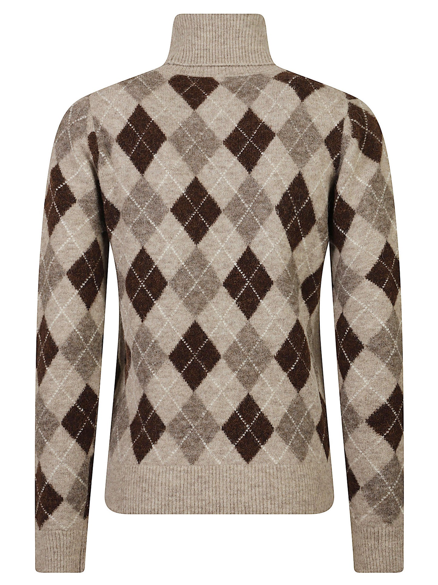 MAGLIA LAMB COLLO ALTO ROMBI
