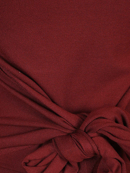 MAGLIA CON APERTURA SU SPALLA E FUSCIACCA